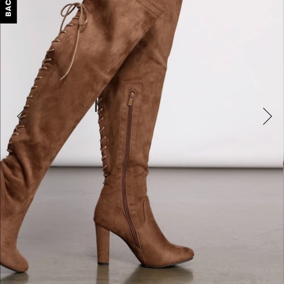 Over the knee brown boots - Picture 2 of 2